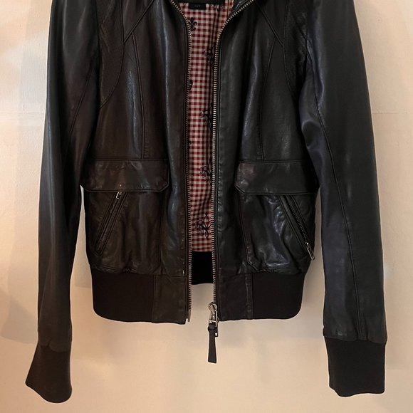 Mackage 100% Leather Bomber Jacket - Picture 3 of 6